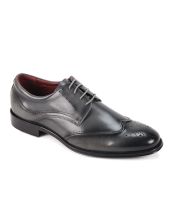 Grey Mens Shoes Wingtip Dress Shoe Derby Style Shoes