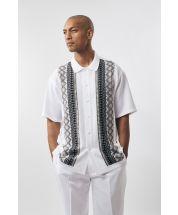 Silversilk Men's 2 Piece Short Sleeve Walking Suit - Knitted Pattern