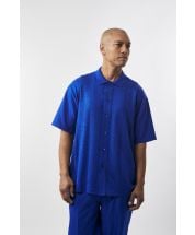Silversilk Men's 2 Piece Short Sleeve Walking Suit - Lightly Textured Solid