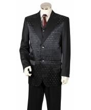 Canto Men's Outlet 3 Piece Designer Fashion Suit - Fancy Pattern