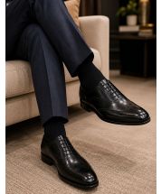 Black Wingtip Dress Shoes for Men