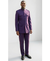 Apollo King Men's 2 Piece Nehru Style Suit - Fashion Pockets