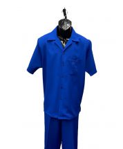 Dreams by Zacchi Men's Wide Leg 2 Piece Walking Suit - Solid Colors