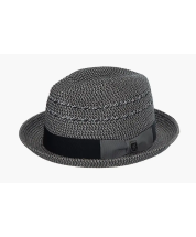 Black Hat Fedora Straw Hat for Men