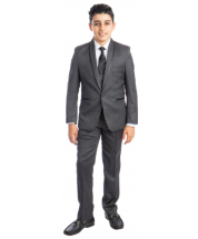 Tazio Boy's 5 Piece Suit with Shirt & Tie - Stylish Accents