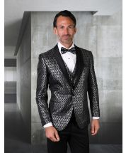 Statement Men's Modern Fit Tuxedo - Vibrant Two Tone