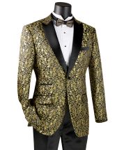Vinci Men's Outlet 2 Button Sport Coat - Luxurious Jacquard