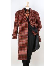 Apollo King Men's Full Length Top Coat - Wide Fashion Lapel