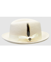 Bruno Capelo Men's 100% Australian Wool Fedora Hat - Center Dent