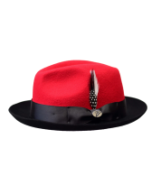 Bently Men's Australian Wool Fedora Hat - Bold Two Tone