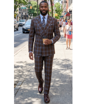 Copper Suit Double Breasted Suits for Men