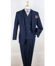 Royal Diamond Men's 3pc Denim Fashion Suit - 6 Button Vest
