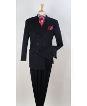 Apollo King Men's 3pc Double Breasted Suit -  New Solid Colors