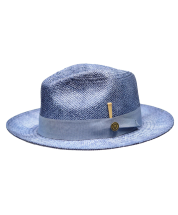 Bruno Capelo Men's Fedora Style Straw Hat - Layered Colors