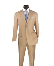 Vinci Men's 2 Piece Wool Feel Executive Suit - Adjustable Waistband