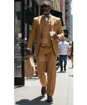 Statement Men's 100% Wool Suit - Unique Double Breasted Vest