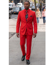 Red Suit Inexpensive Suits for Men