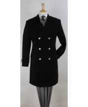 John Knight Men's Outlet 3/4 Length Top Coat - Double Breasted