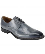 Giovanni Men's Leather Dress Shoe - Perforated Pattern