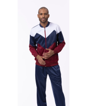 Montique Men's 2 Piece Sport Track Suit - Chevron Design