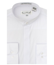 Karl Knox Men's Banded Collar Dress Shirt - Solid Color