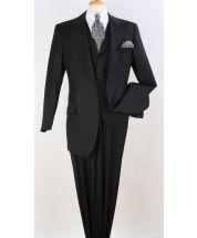 Apollo King Men's Outlet  3pc 100% Worsted Wool Suit - Peak Lapel