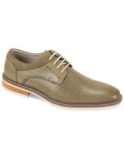 Giovanni Men's Leather Dress Shoe - Perforated Dot Patterns