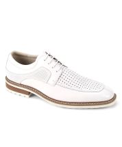 White Dress Shoes for Men Derby Style Shoe Moc Toe Shoes