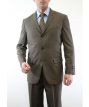 Tazio Men's 2 Piece Executive Suit - Tone on Tone Pinstripe
