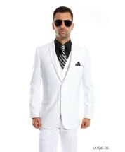 CCO Men's Outlet 3 Piece Executive Slim Fit Suit - 5 Button Vest