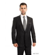 Tazio Men's 2 Piece Slim Fit Suit - Solid Classic Colors