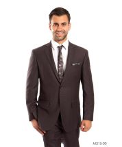 CCO Men's Outlet 2pc Slim Fit Executive Suit - Thin Pinstripe