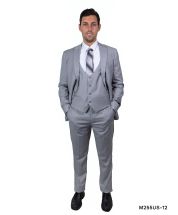 Tazio Men's 3 Piece Ultra Slim Fit Executive Suit - Classy Business