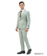Tazio Men's 3 Piece Ultra Slim Fit Executive Suit - Fashion Business