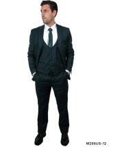 Tazio Men's 3 Piece Ultra Slim Fit Executive Suit - Fashion Business