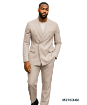 Azzuro Men's 2 Piece Tailored Fit Suit - Double Breasted