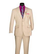 Vinci Men's 2 Piece Modern Fit Executive Suit - Pure Solid