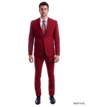 Tazio Men's 2 Piece Executive Suit - Bold Colors