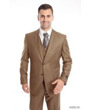 Demantie Men's 3 Piece Solid Executive Suit - Fashion Business