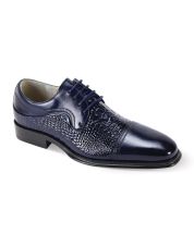 Giovanni Men's Leather Dress Shoe - Alligator Accent Panel