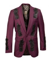 Empire Men's Luxurious Sport Coat - Bold Textured Pattern