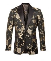 Empire Men's Luxurious Sport Coat - Detailed Floral Pattern