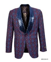 Empire Men's Luxurious Sport Coat - Sequin Collar