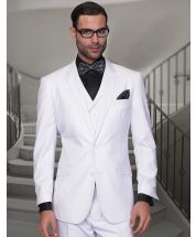 Statement Men's 3 Piece Wool Outlet Suit - Elegant Solid