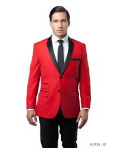 Tazio Men's Slim Fit Classic Fashion Sport Coat - Bold Color