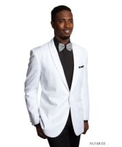 Tazio Men's Classic Fashion Sport Coat - Pure White