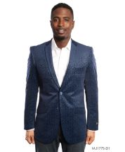 Tazio Men's Classic Fashion Sport Coat - Crackle Pattern