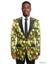 Tazio Men's Classic Fashion Sport Coat - Tulip Pattern