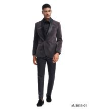 Tazio Men's Slim Fit Fashion Sport Coat - Sharp Velvet 
