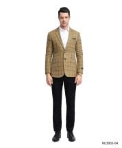 Tazio Men's Slim Fit Fashion Sport Coat - Checker Plaid